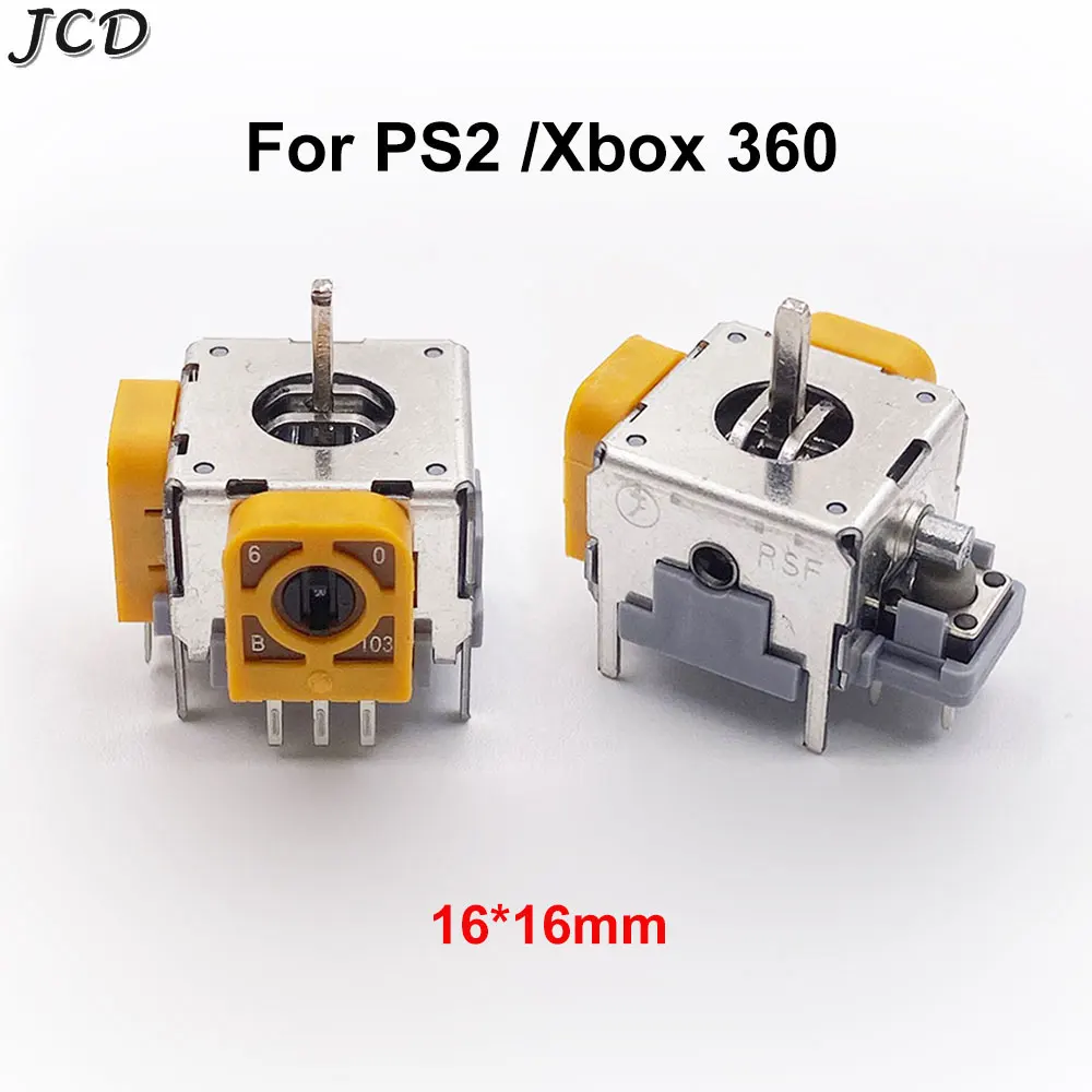 JCD 1PCS for PS2 Xbox 360 Controller Metal Shaft 3D Analog Thumb Stick