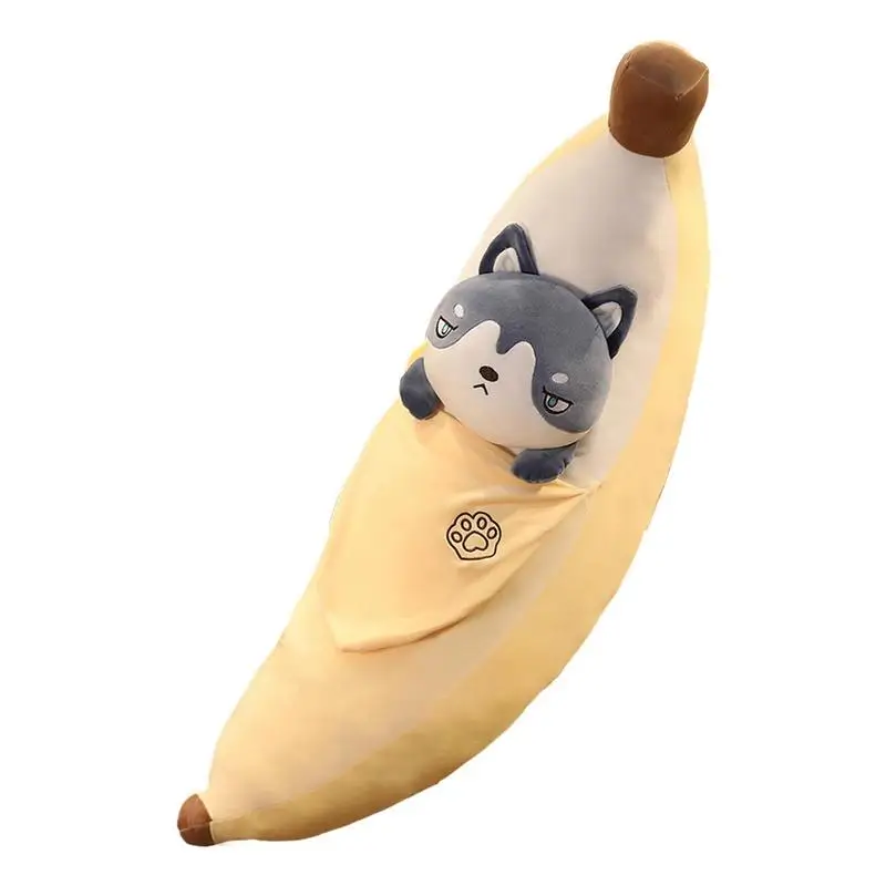 

Soft Banana Toy Dog Face Design Plush Stuffed Banana Realistic Cute Animal Banana Plushies Stuffed Banana Toy Pillow For Babies