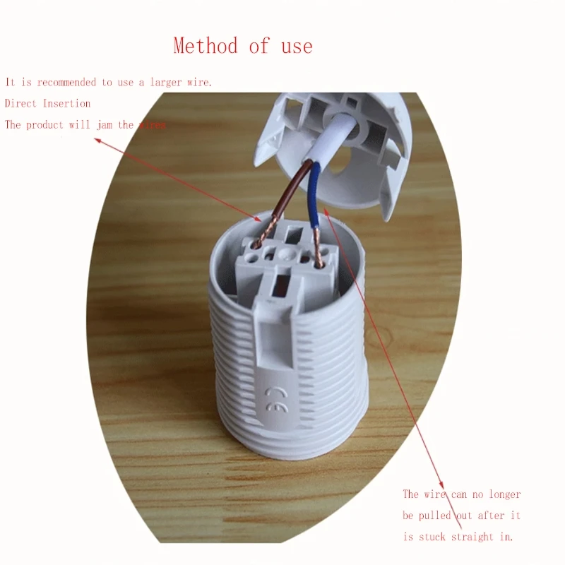 Description Picture 2 of itemMini Screw E14 Base Light Bulb Lamp Holder Lampshade  Energy Save Chandelier Led Bulb Head Socket Fitting 250V 2A