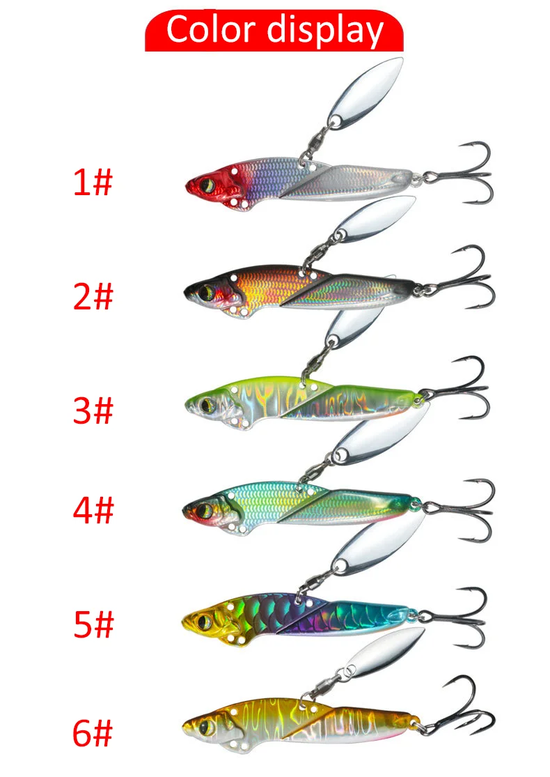 Metall Jig und Vib Angel köder, Jigging Tackle, rotierender Löffel, Wobbler, sinkender harter Köder für Bass und Hecht, neu, 8g, 16G, 21g – Detail 6