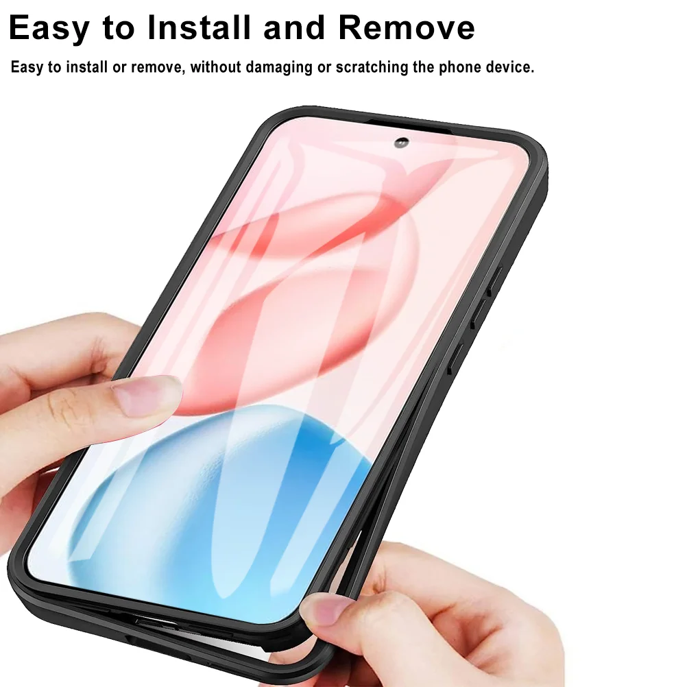 360 Full Protection Phone Case with Clear Screen and Silicone Bumper Back Cover