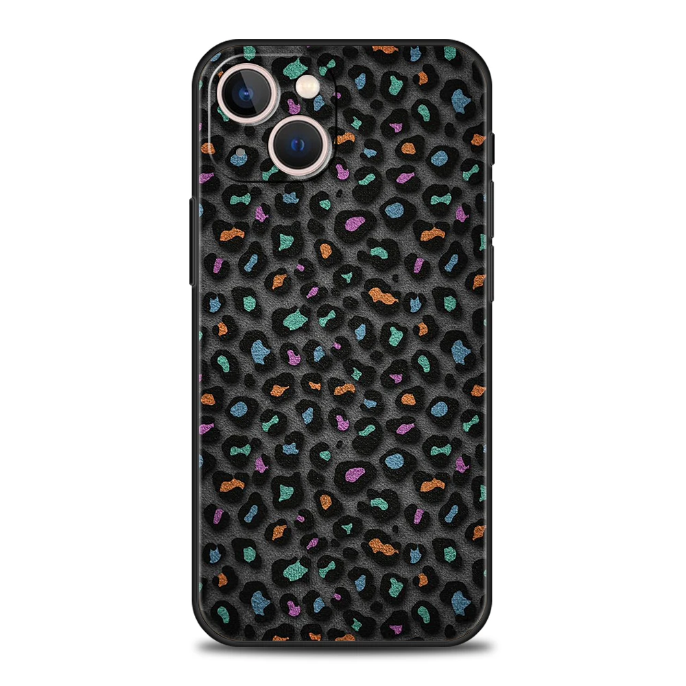 Weiche TPU-Handyhülle für iPhone 16/15/14/13/12/Pro/Max/16E/11/Pro/7/8/Plus/XS/Max, stoßfeste Schale, schwarzes Leopardenmuster – Detail 7