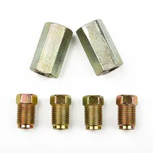 

2*10mm Female Brake Pipe Connectors + 4pcs Male Short Pipe Screw Brake Nuts For 3/16 Inch Metric Braking Tubes Car Accessories