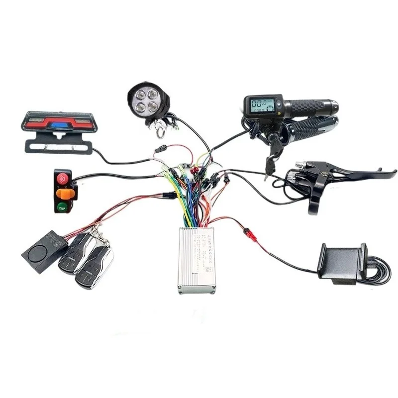 Kit controller scooter E-Bike 48V-60V 400W 15-18A Cablaggio completo compatibile per sistema frenante di conversione bicicletta elettrica
