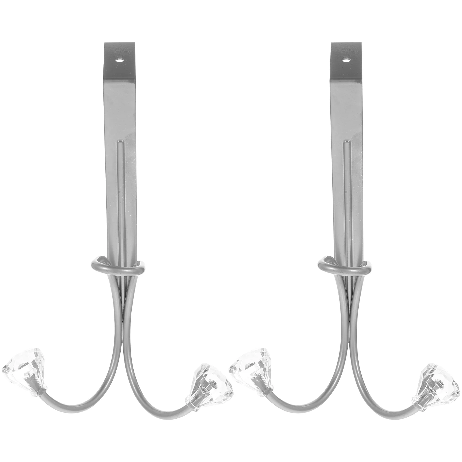 

2 Pcs Door Hook Hooks for Hanging Towels over Hangers Scarf Racks Bathroom Back of The Coat