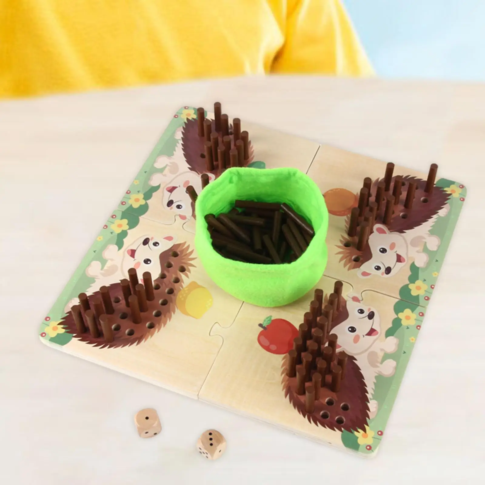

Hedgehog Game Sensory Training Early Education Addition Hedgehog Stick Game for Creative Coordination Matching Activity Counting