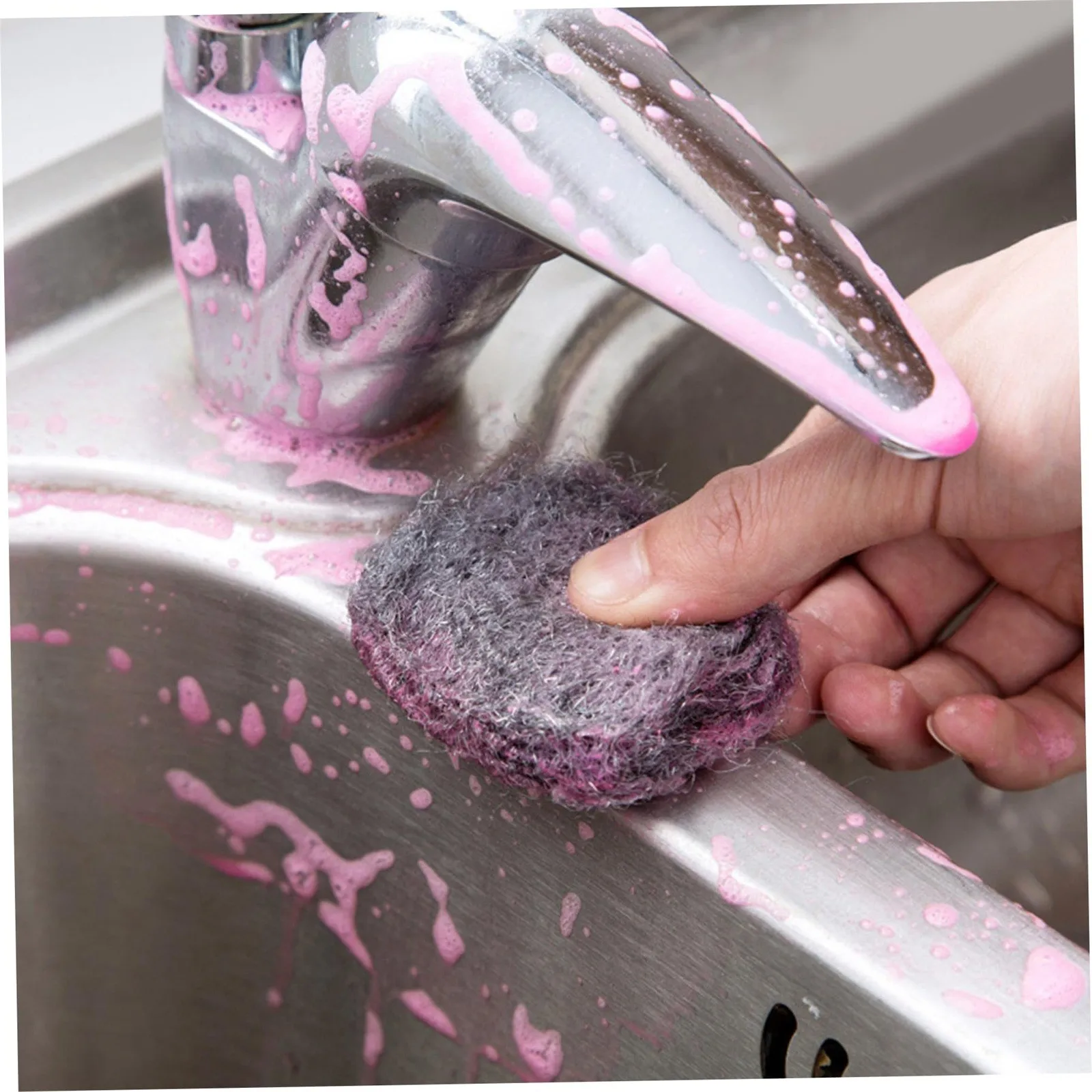 10/20pc Steel Wool Pads Easy Cleaning Steel Wool Reusable Dish Absorbent & Foam Soap Pads For Household Cleaning