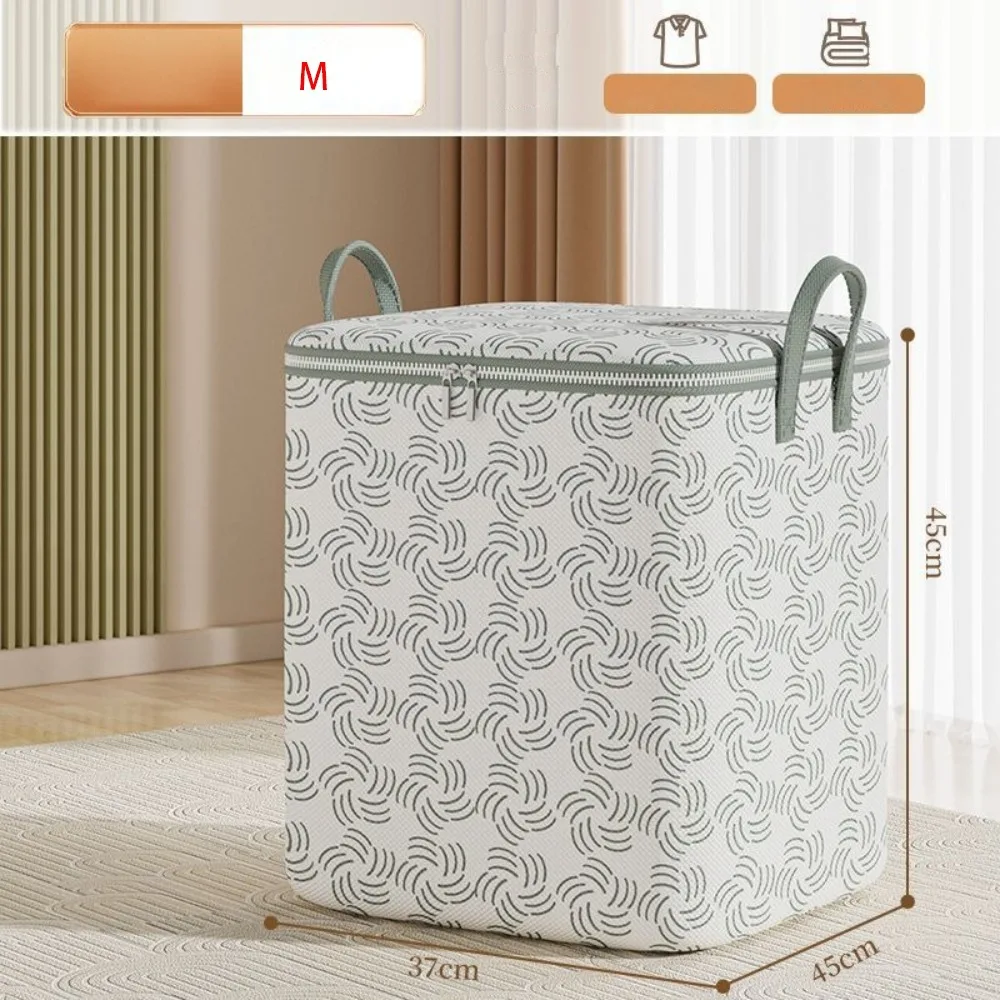 Waterproof Quilt Storage Bag Foldable Large Capacity Clothes Storage Bins Petal Pattern Dust-Proof Moving Storage Quilt Bag 3
