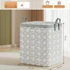 Waterproof Quilt Storage Bag Foldable Large Capacity Clothes Storage Bins Petal Pattern Dust-Proof Moving Storage Quilt Bag 3