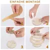 Wooden Puzzle Flower Vase with Stem Holder Heavy Duty DIY Flower Bouquet Display Stand Home Office Desktop Decoration 4