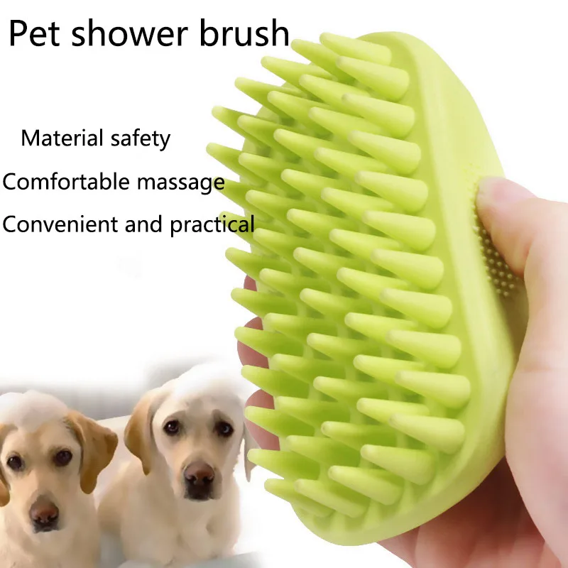 Pet Bath Brush Rubber Comb Hair Removal Brush Pet Dog Cat Grooming Cleaning Glove Massage Pet Supplies