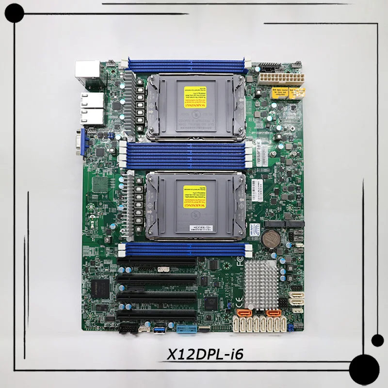 

X12DPL-i6 For Supermicro Server Motherboard LGA-4189 Dual LAN With Intel i210 Xeon Scalable Processors PCI-E 4.0 SATA3 (6 Gbps)