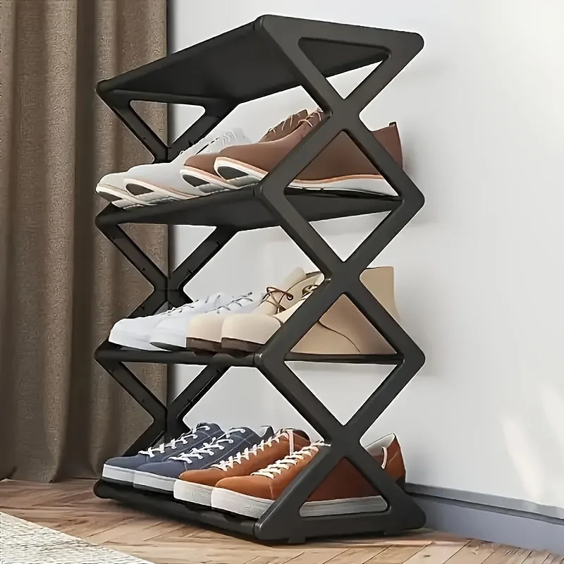 Shoe Rack 4-layer Foldable Shoe Rack Suitable for Storage in Entrances, Corridors, and Bedrooms Without Assembly shoe rack