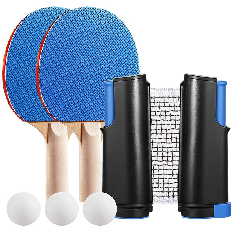 

Professional Ping Pong Racket Set Portable Retractable Mesh Net All-in-one Table Tennis Racket for Student Sports Equipment