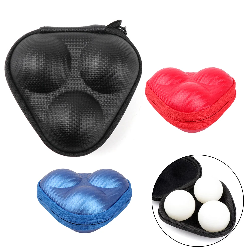 

1pc Table Tennis Storage Bag Box Case Hard EVA 10x10cm PU Polyester Durable Pressure-resistant Indoor Activities Accessories