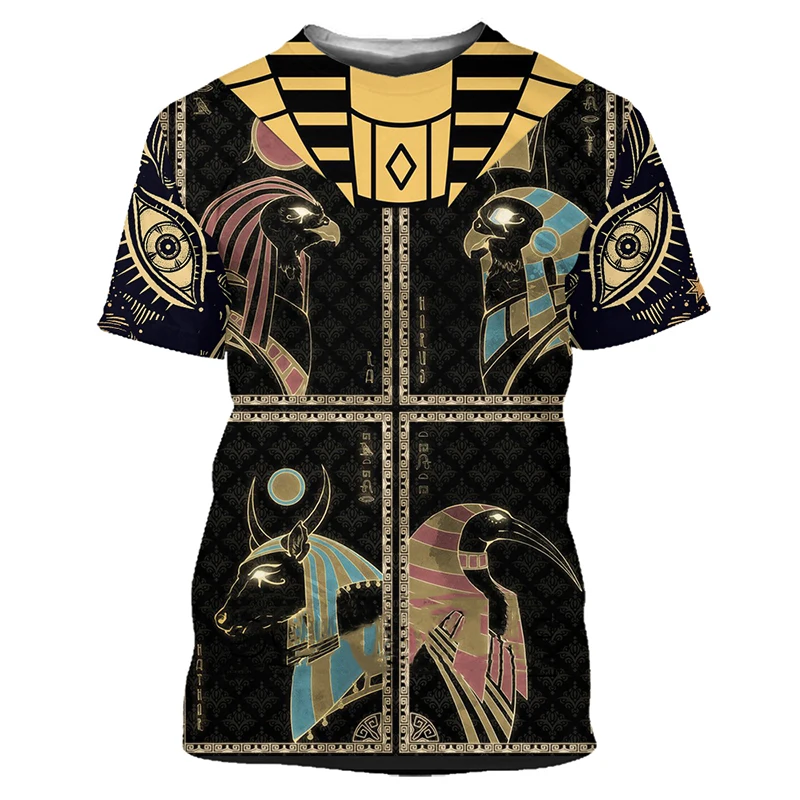 Egyptian Horus 3D Print Short Sleeve T Shirt