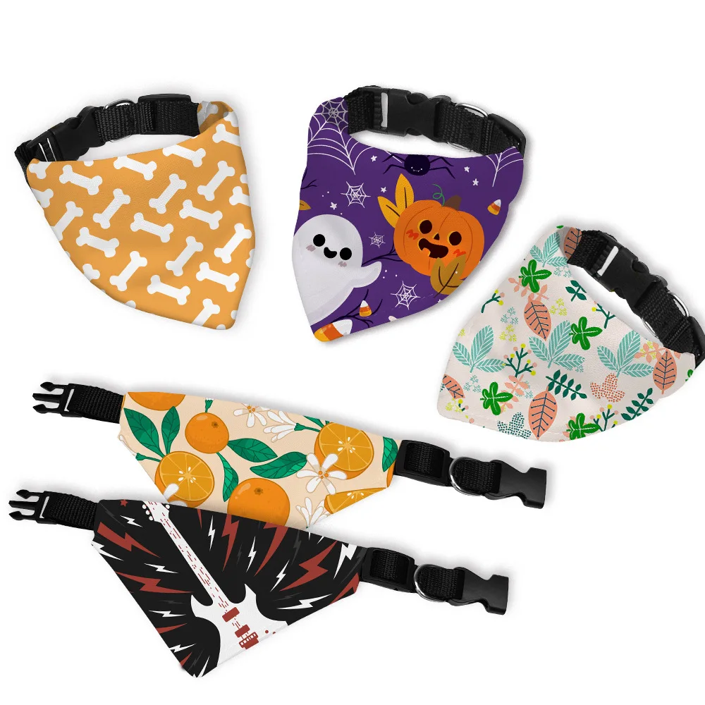 승화 잉크 인쇄에 대 한 10pcs 승화 빈 애완 동물 스카프 개 두건 DIY 열 프레스 인쇄 전송 고양이 개 관계 칼라
