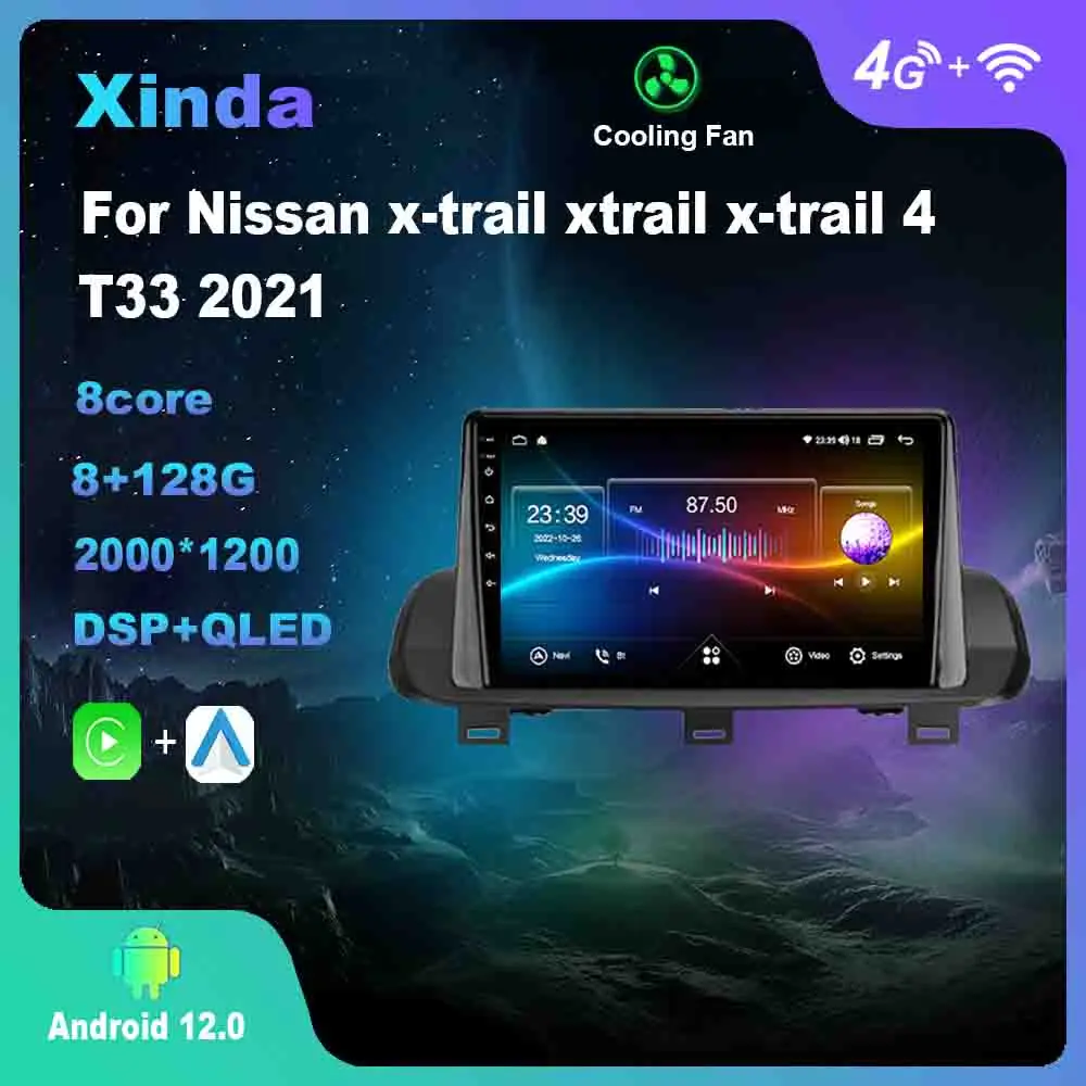 

9 Inch Android For Nissan x-trail xtrail x-trail 4 T33 2021 Rogue 3 III 2020-2021 Multimedia Player Auto Radio Carplay GPS