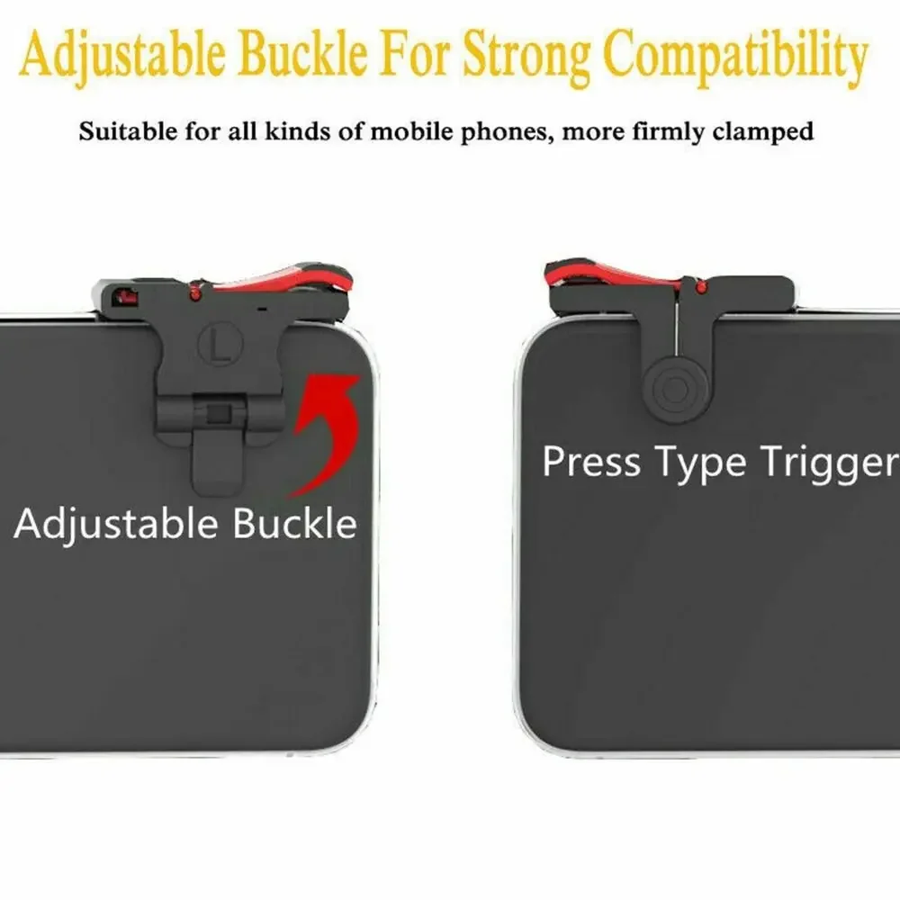 새로운 민감한 모바일 게임 트리거 L1 R1 트리거 게임패드 휴대폰 PUBG 게임 컨트롤러 슈팅 조준 키 모바일 컨트롤러