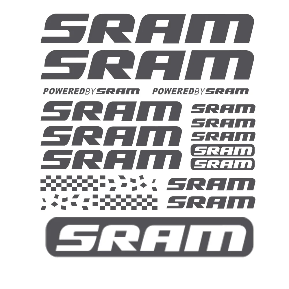 Car Stickers Compatible for SRAM Vinyl Decal Stickers Sheet Bike Frame Cycle Cycling Bicycle Mtb,35CM