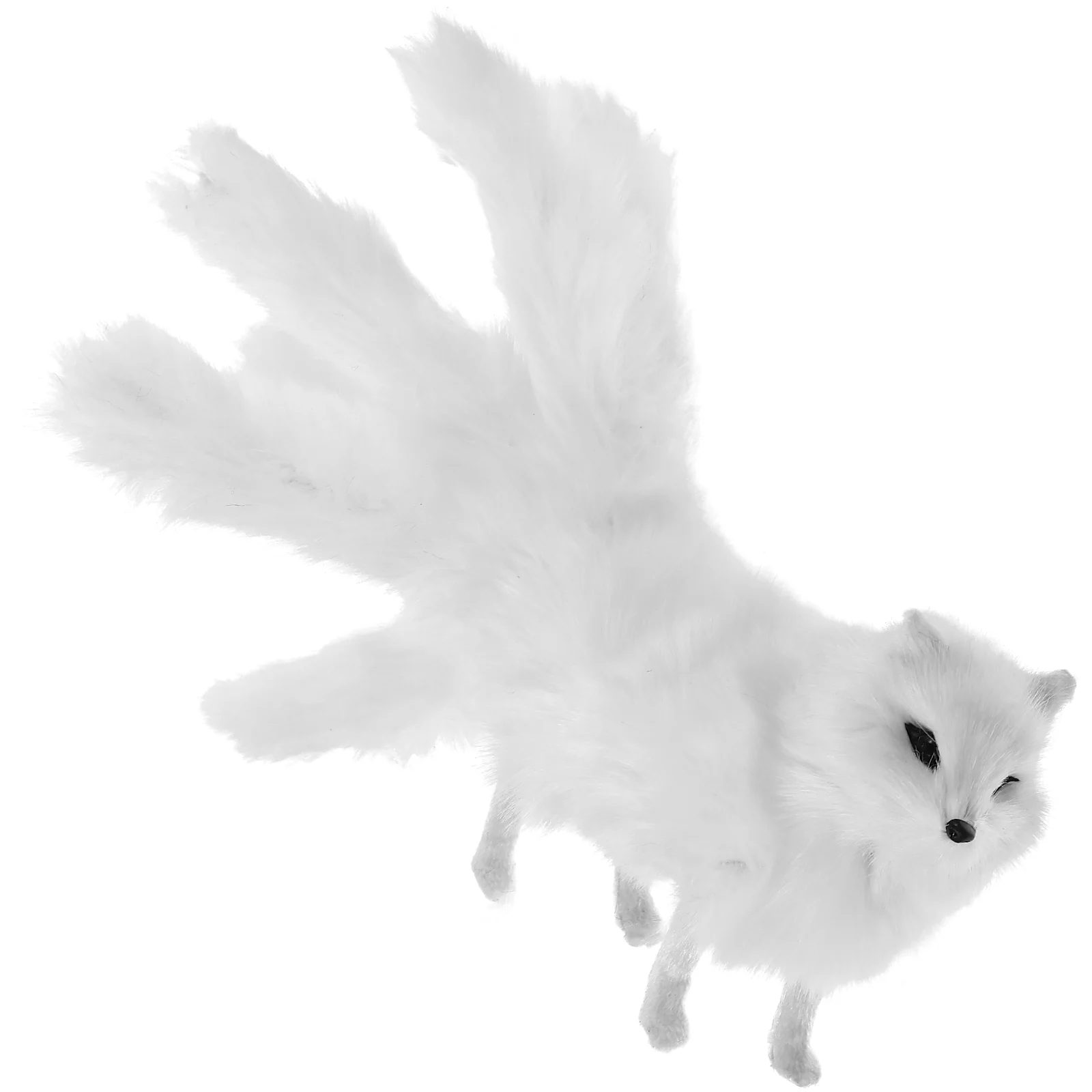 Childrens Toys Simulation Fox Animal Model Portable Foxes Childrens Toys Childrens Toys Modeling Adorable Plush Plaything White original creality cr scan01 portable 3d scanner 3d modeling scanner with turntable and tripod