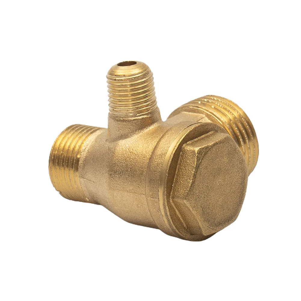 Valve Air Compressor-3 Port Brass Air Compressor Male Threaded Check - View #2