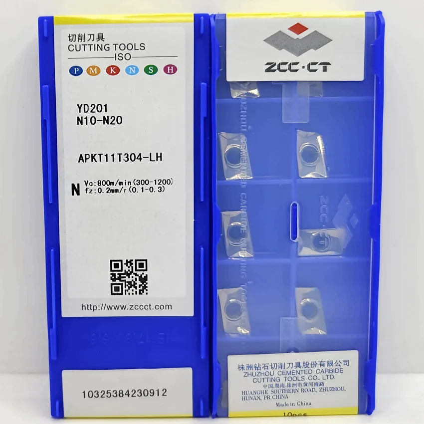 ZCC.CT APKT11T304-LH YD101/APKT11T308-LH YD101/APKT11T304-LH YD201/APKT11T308-LH YD201 CNC 카바이드 인서트 10개/박스