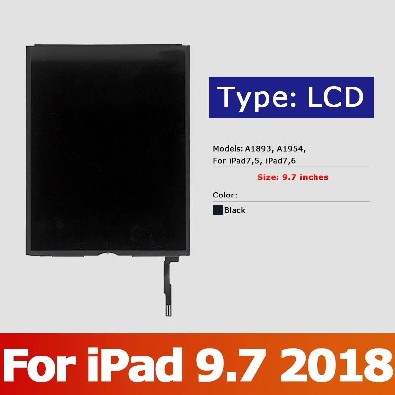 IPad用LCDタッチスクリーン,9.7インチ,2018世代,組み立て部品a1893