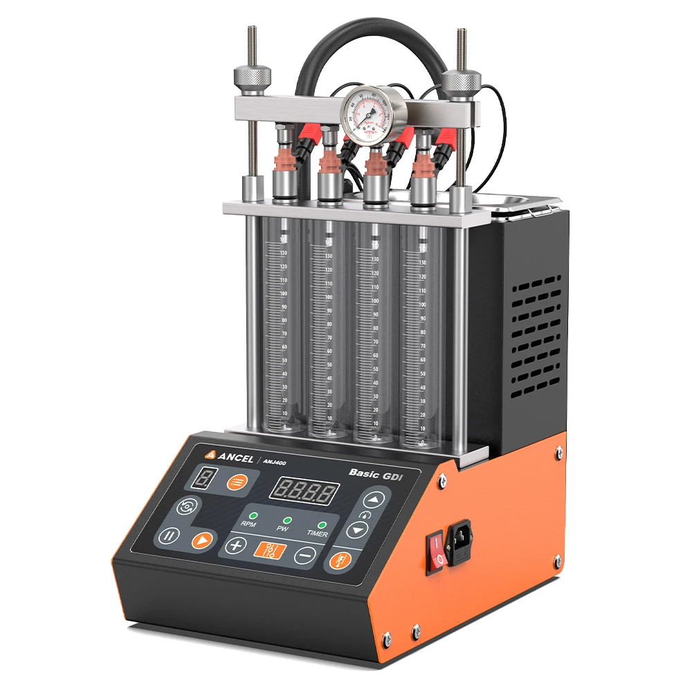 ANCEL ANJ400 Ultraschall-Einspritzdüsen-Reiniger und Tester für 4-Zylinder GDI EFI Auto Motorrad Lecktest Diagnosegerät – Detail 11