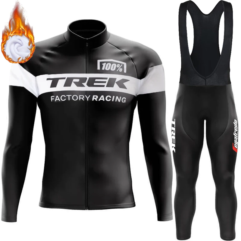 Fietskleding Heren Mtb Winterkleding Set Lange Fietstrui Heren