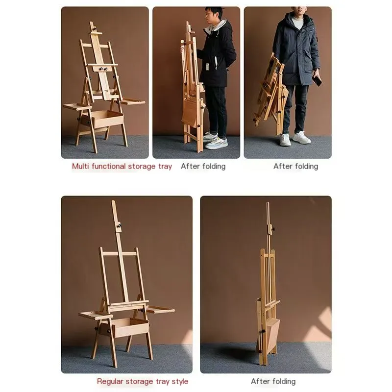 Easel Drawing Board Art Student Specific Drawer Style Oil Painting Stand Bracket Style Sketching Stand Beech Wood Foldable
