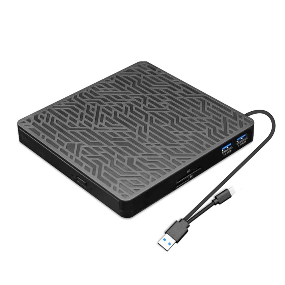 슬림 광학 CD USB 3.0 CD-ROM 플레이어, SD/TF 카드 CD 버너 포함, 2MB CD 리더, PC 윈도우 XP, 7, 8/10, 맥북 노트북 데스크탑용