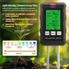 Digital 6 in 1 Soil PH Meter Fertility Soil Moisture Sunlight Ambient Humidity Temp Tester Monitor Detector Garden Soli Analyzer 6