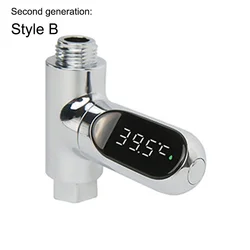 LED Display Water Temperature Thermometer for Baby Care and Shower Use (B)