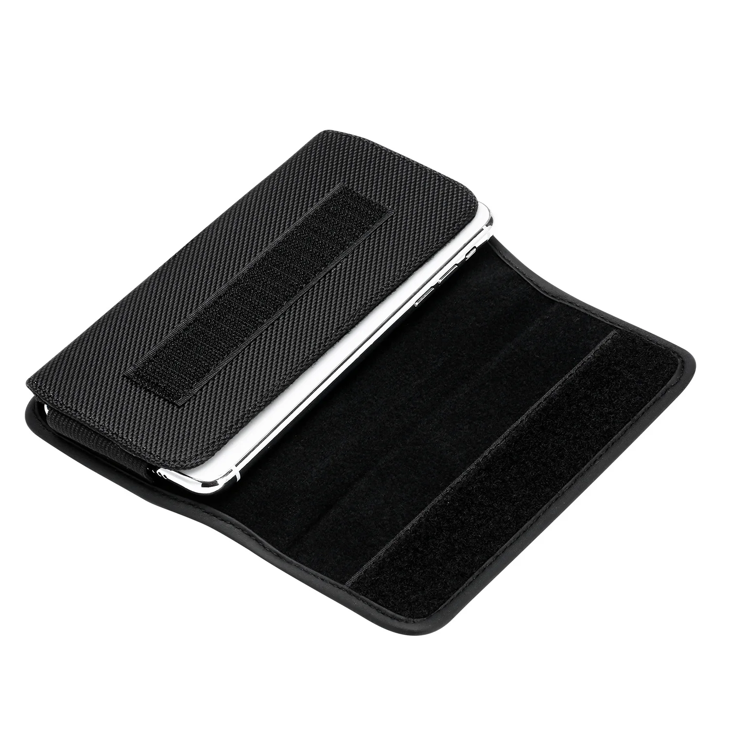 Sleek Oxford Cloth Waist Bag with Clip and Leather Accents