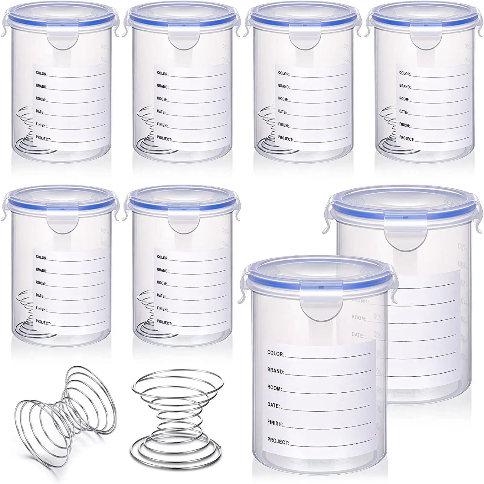 

8Pcs Paint Containers Reusable Durable Convenient Paint Storage Containers