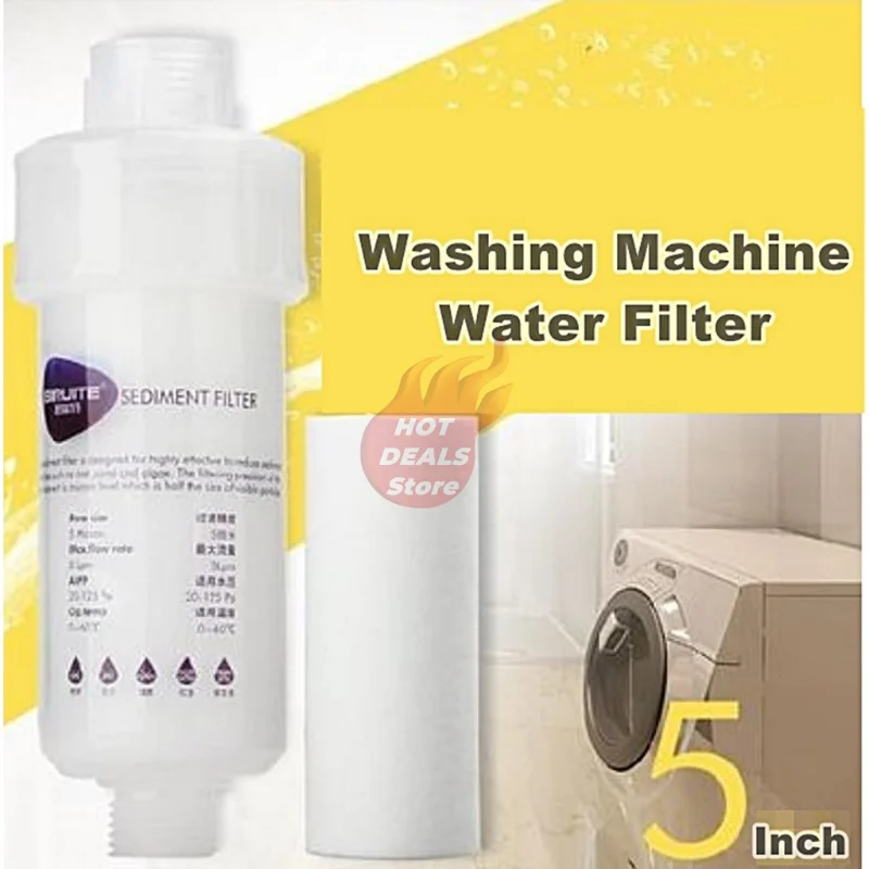5'' PRE FILTER Water Filter Cartridge Washing Machine Filter Water Filter Replacements for Toilet Shower Water Heater Pre-filter