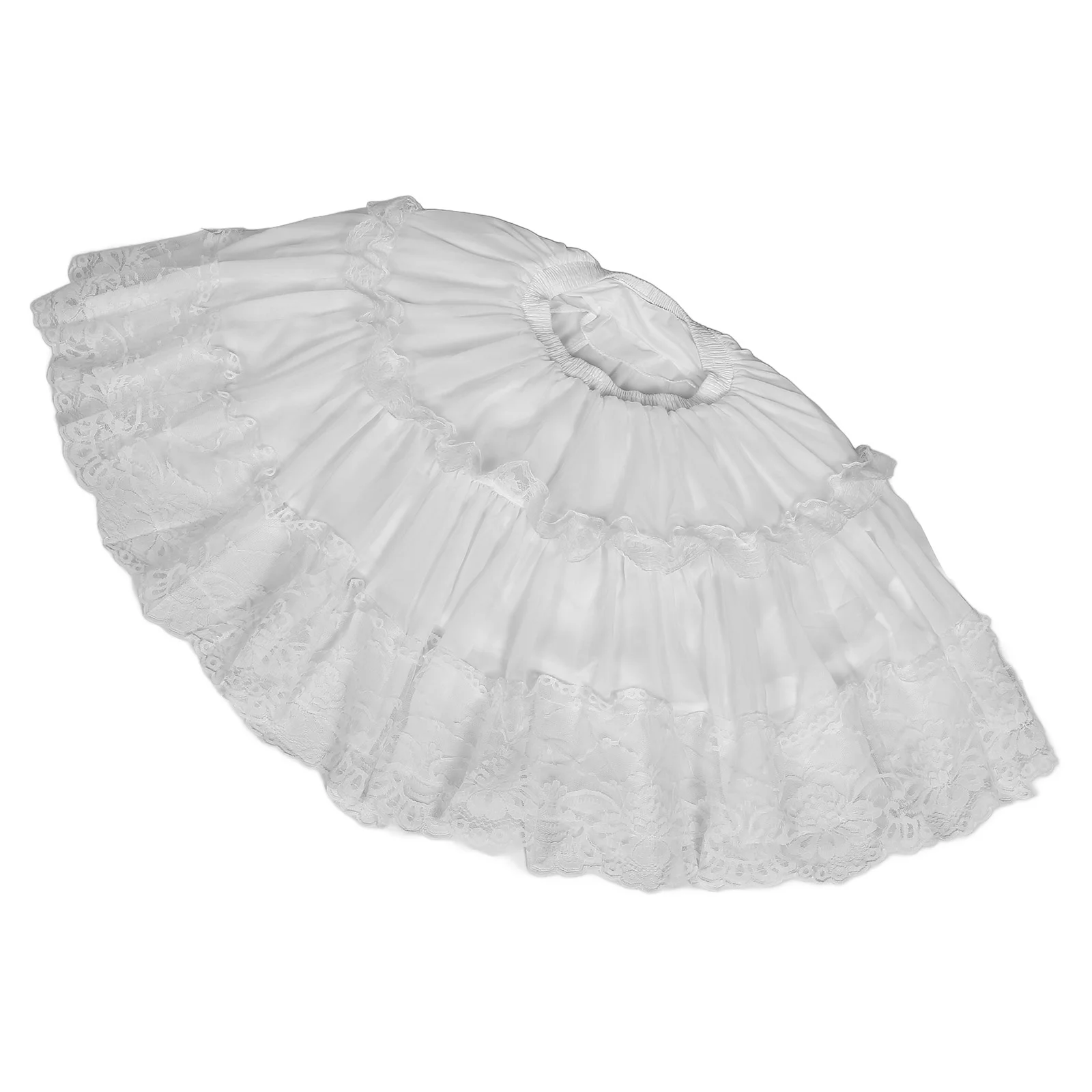 Skirt Herringbone Wedding Petticoat White Dress 2800X2200X150CM Tulle Skirts for Women Ruffled Bloomers Crinolines Peticoat