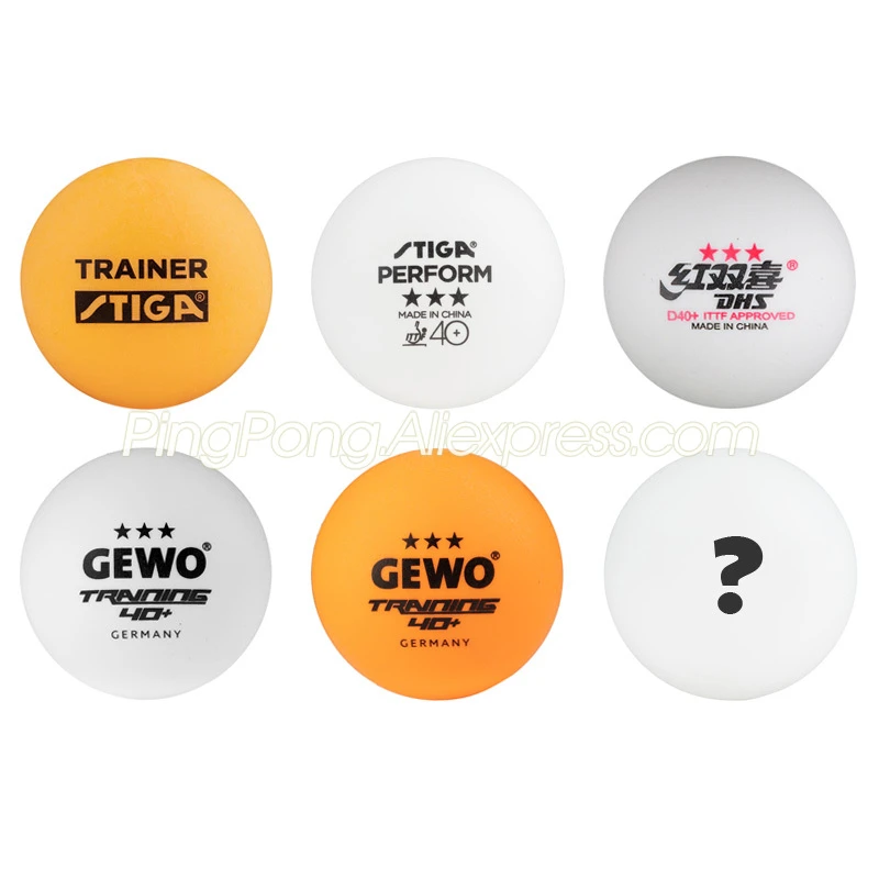 6 Balls Original Stiga / Gewo / Dhs 3 Star Table Tennis Ball For