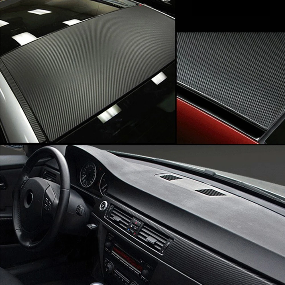 3D Carbon Fiber Vinyl Car Wrap Sheet Roll Film 50cmx200cm Car Stickers and Decal Motorcycle Auto Styling Accessories Automobiles