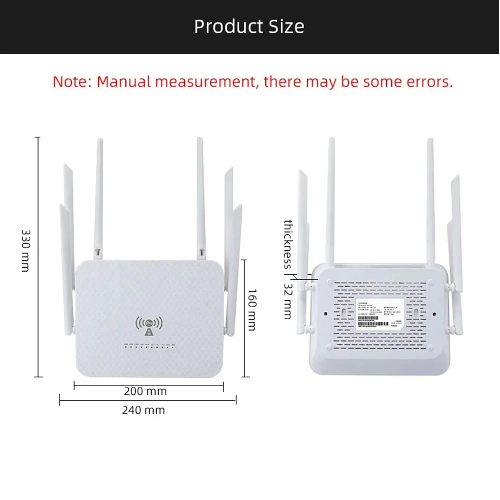 Modem Benton CAT6 4G Router wi-fi LT260A sieć dwuzakresowy komórkowy 2.4G i 5.8Ghz gniazdo karty SIM odblokowany Hotspot 1200Mbp