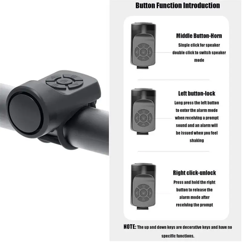Description Picture 5 of itemBicycle Electric Bell Bike USB Charging Horn MTB Mountain Bike Warning Safety Alarm Ring Waterproof Bell Cycling Accessories