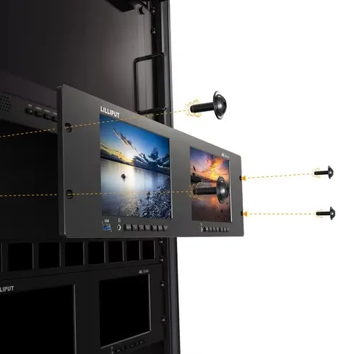 Lilliput RM7026-12G Application for Video Wall Dual 7 inch Screen 4K Rack Mount Video with 12G-SDI 2.0 input