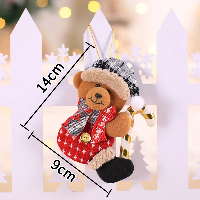 Happy New Year Christmas Ornaments DIY Xmas Gift Santa Claus Snowman Tree Pendant Doll Hang for Home Noel Natal Decorations