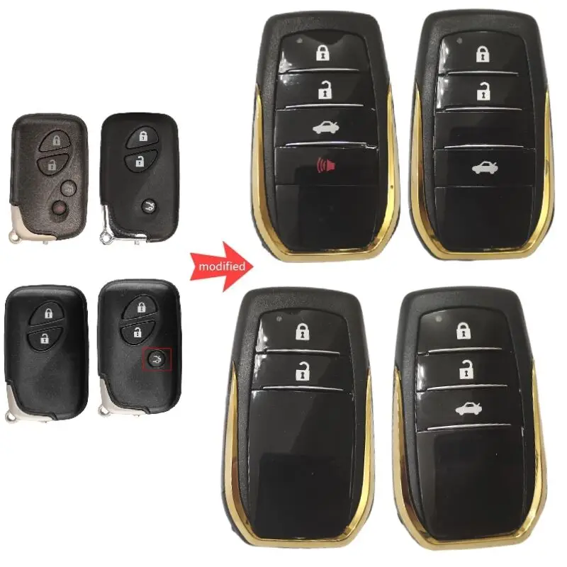 Smart modified  Remote Key Case Fob Keyless Entry Shell 2/3/4Button for LEXUS IS250 ES350 GS350 LS460 GS