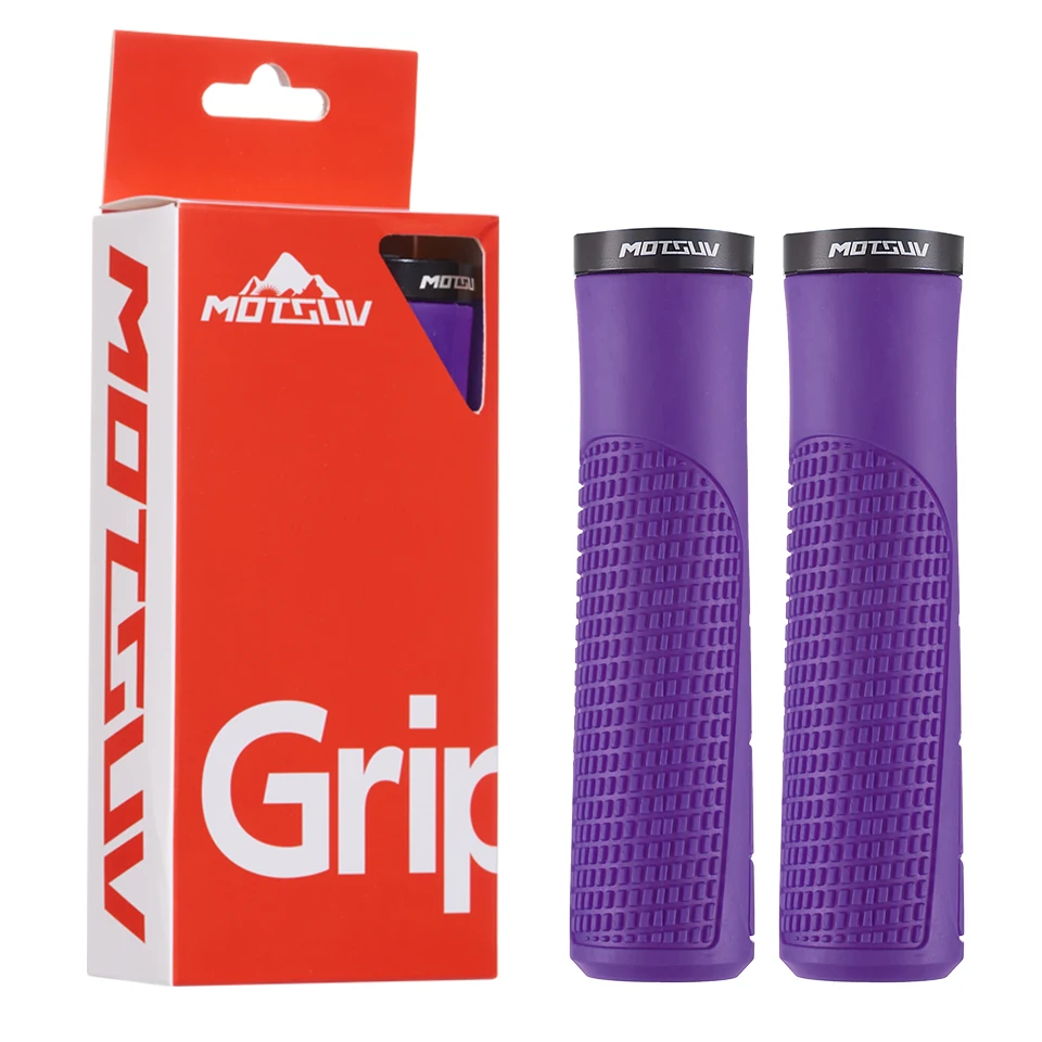 Premium Non-Slip Rubber Mountain Bike Handlebar Grips - Soft, Comfortable, Lockable Design (2-Pack)