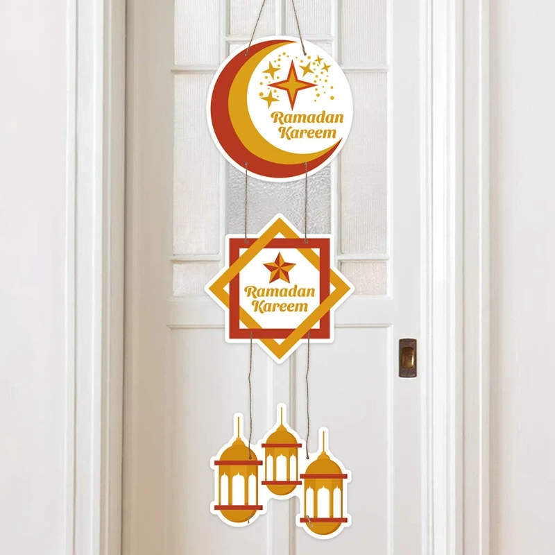 Eid Mubarak-Türaufhängungsflagge, Kareem Ramadan-Dekoration für Zuhause, 2025, Ramadan Mubarak, islamische muslimische Party-Dekoration, Happy Eid Al Adha – Detail 30