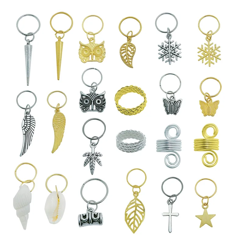 Lot De 40 Bijoux De Cheveux Dorés Pour Tresses, Dreadlocks – Anneaux En Métal Réglables, Manchettes, Décorations Pour Hommes, Femmes, Filles