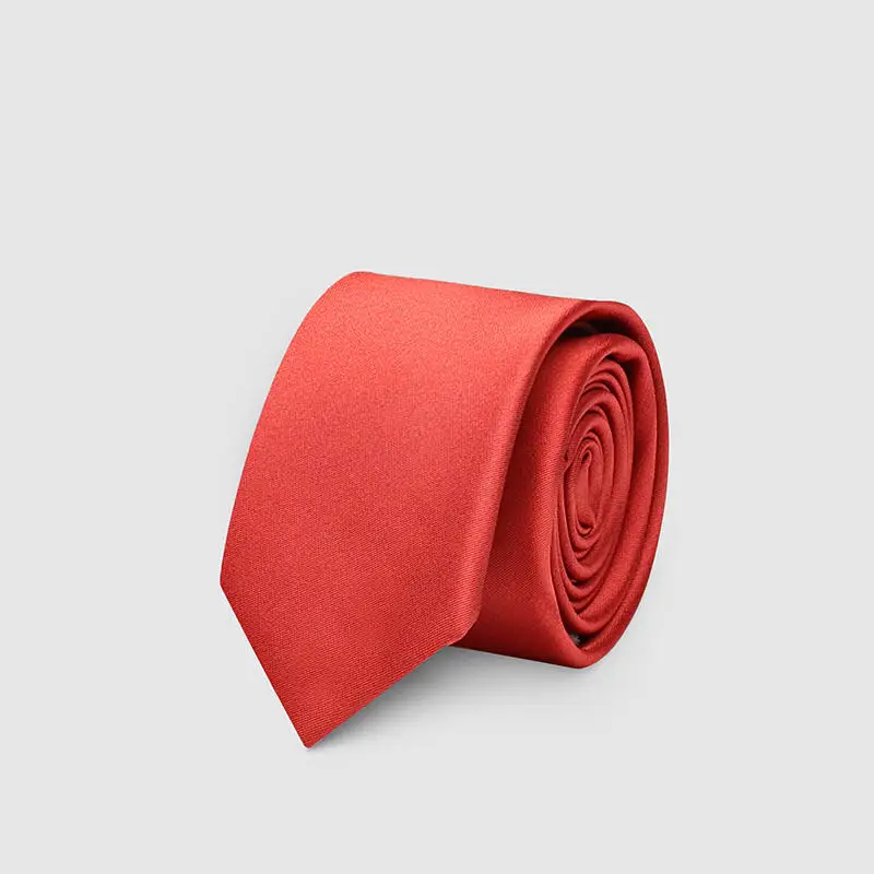 

High Quality New Korean Version 5.5cm Narrow Necktie Young Retro orange Red Men And Women's Accessories Hand Tied Japanese Tie