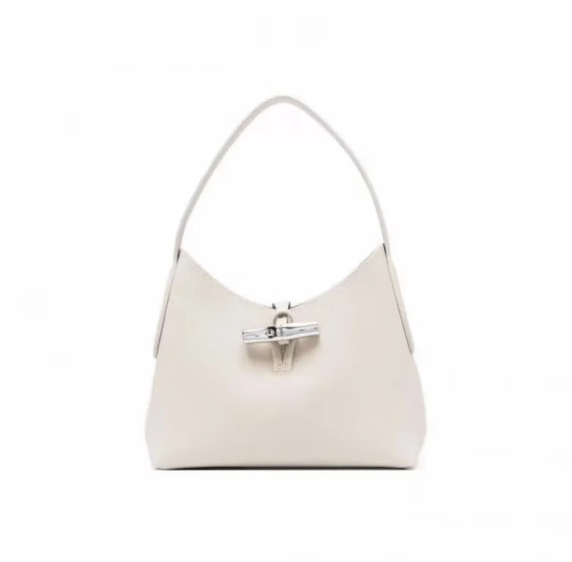 Longxiang's new bamboo bag French shoulder bag armpit bag casual handbag versatile tote bag solid color commuting bag 6